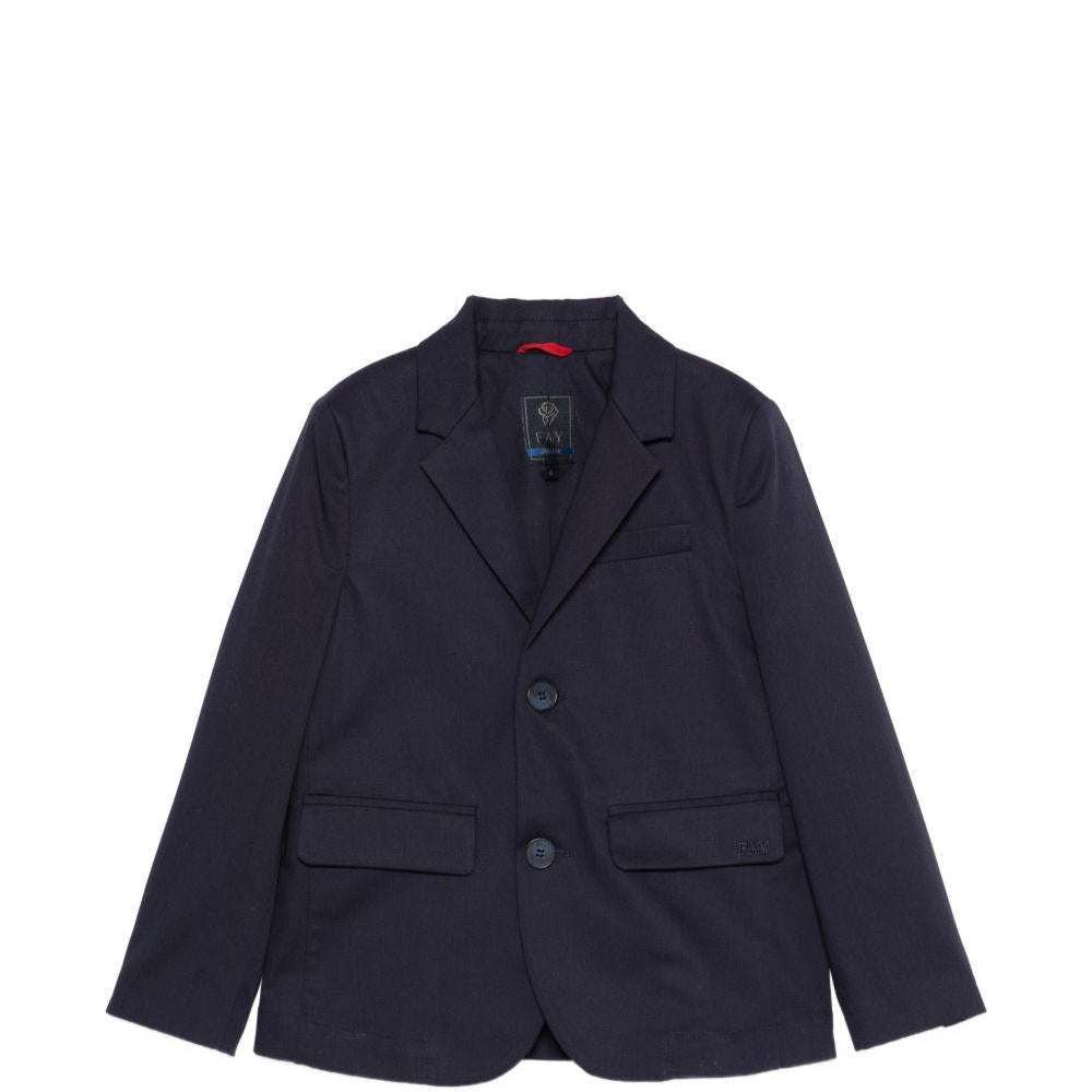 Blazer per bambino Fay Kids blu con tasche anteriori con patta - Rubino Kids