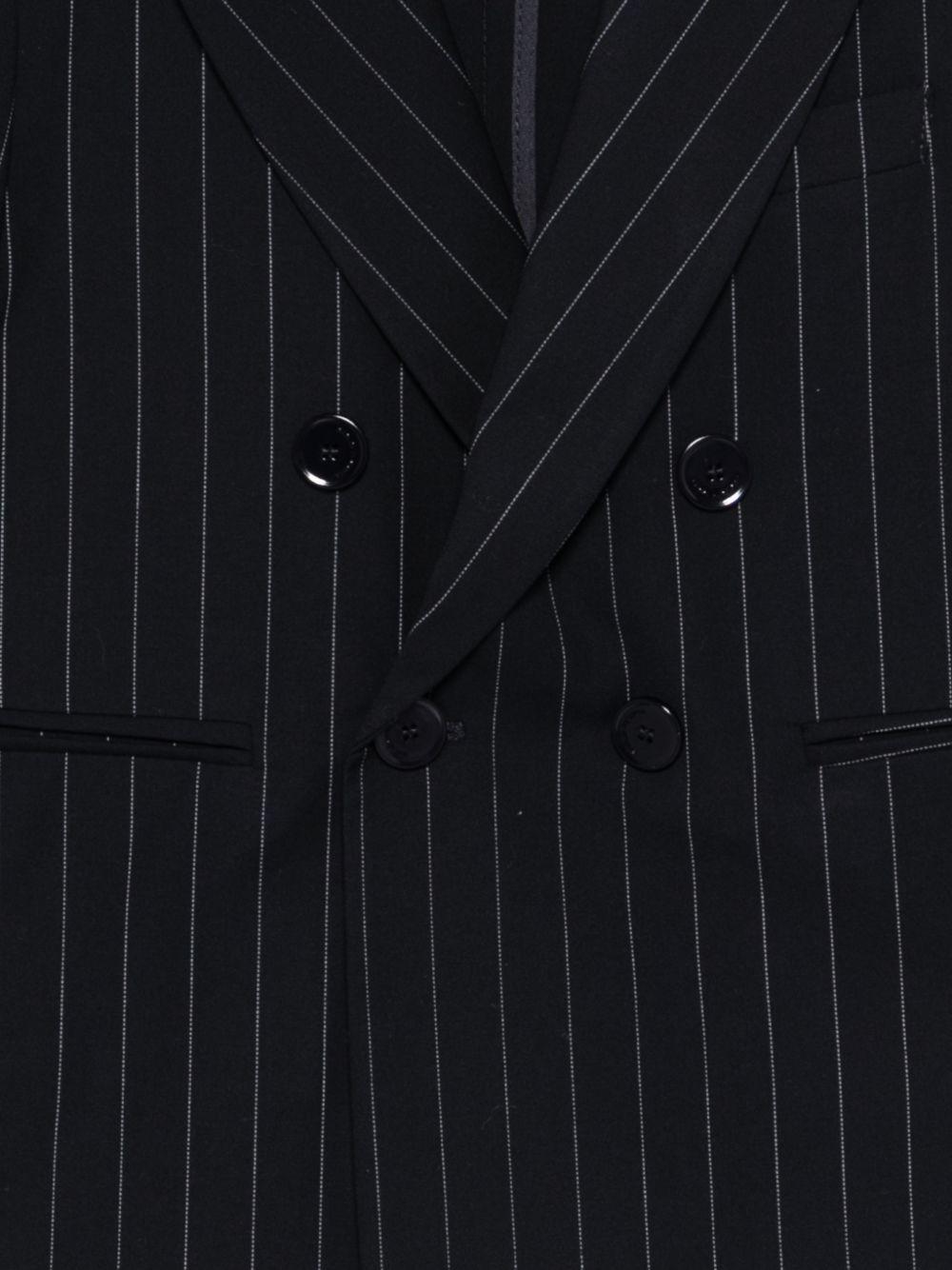 Blazer per bambino Paolo Pecora Kids blu doppiopetto gessato - Rubino Kids