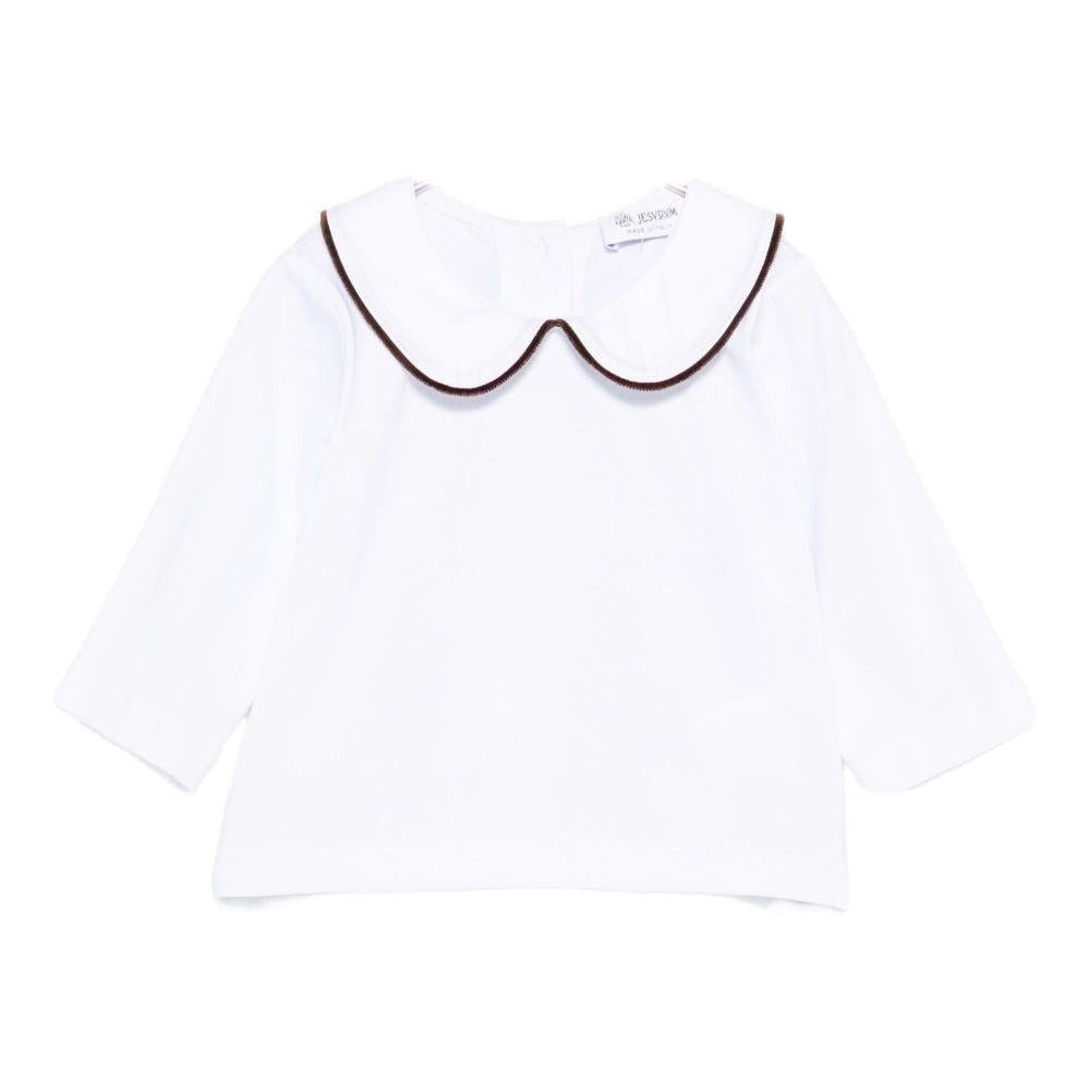Blusa per neonati Jesurum Baby bianca con colletto alla Peter Pan - Rubino Kids