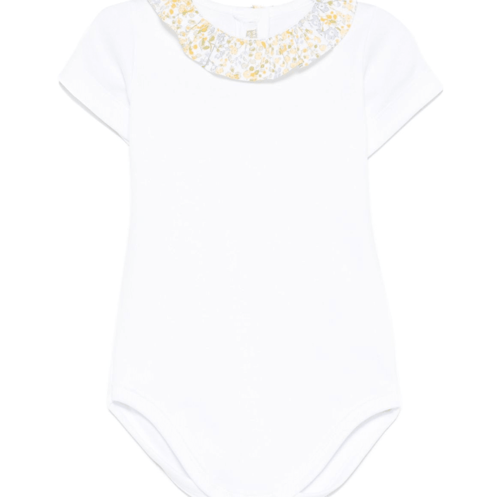 Body per neonata Mariella Ferrari bianco con ruches - Rubino Kids