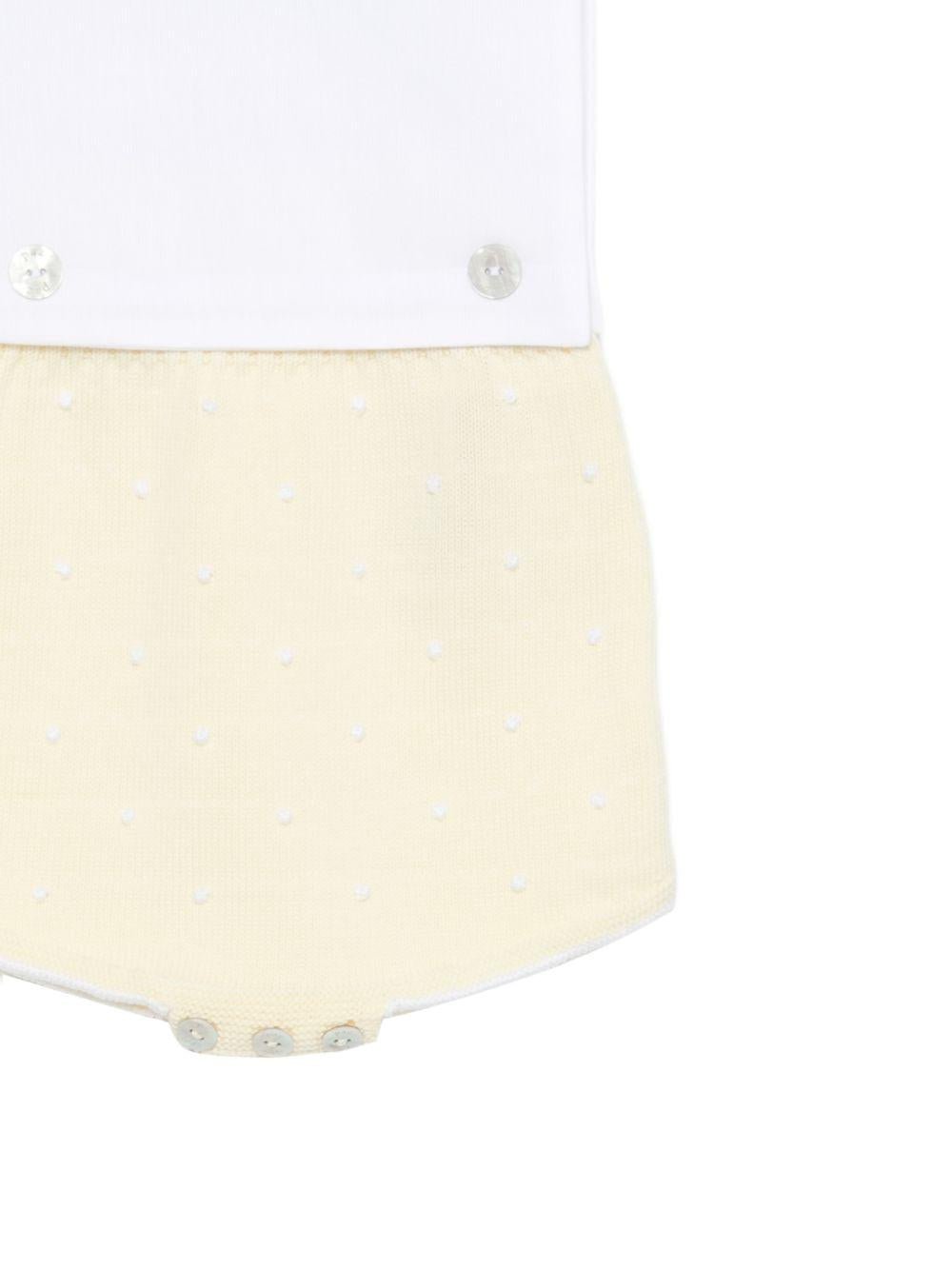 Body per neonata Paz Rodriguez bianco con dettagli a pois - Rubino Kids