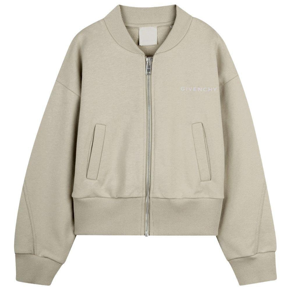 Bomber per bambino Givenchy Kids beige con zip - Rubino Kids