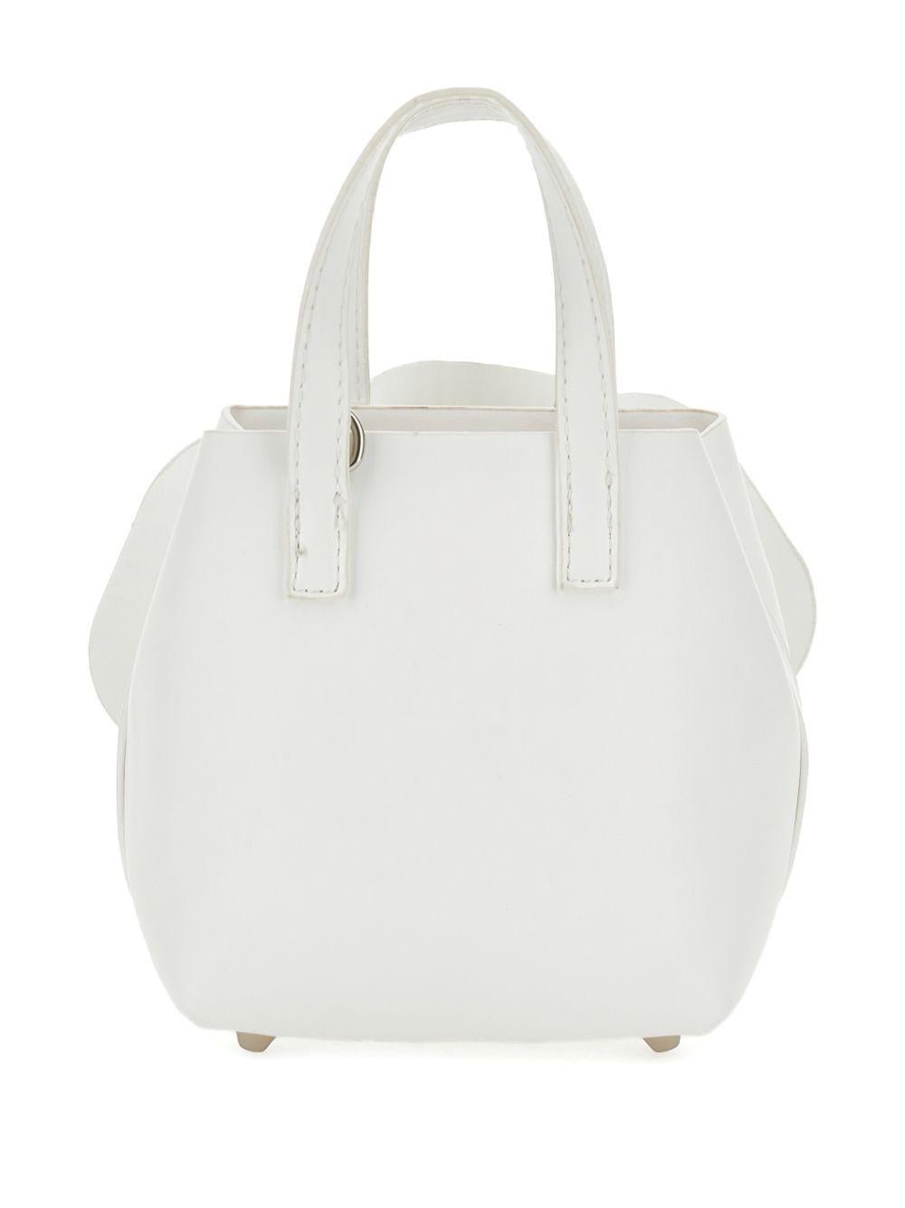 Borsa a mano per bambina Monnalisa bianca con dettaglio fiore - Rubino Kids