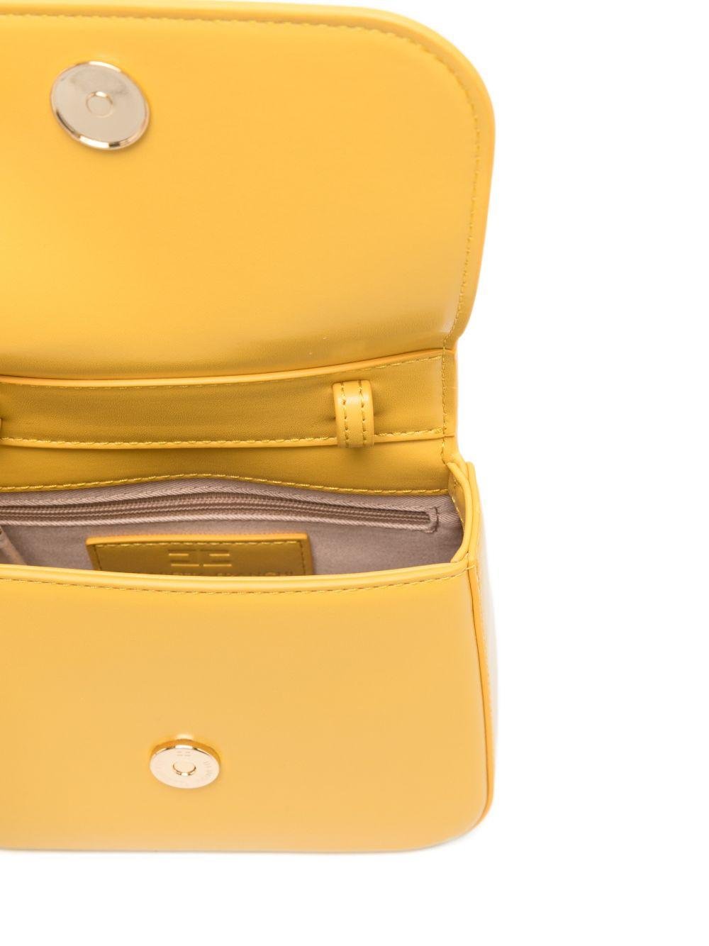 Borsa a tracolla mini per bambina Elisabetta Franchi La Mia Bambina giallo con logo - Rubino Kids