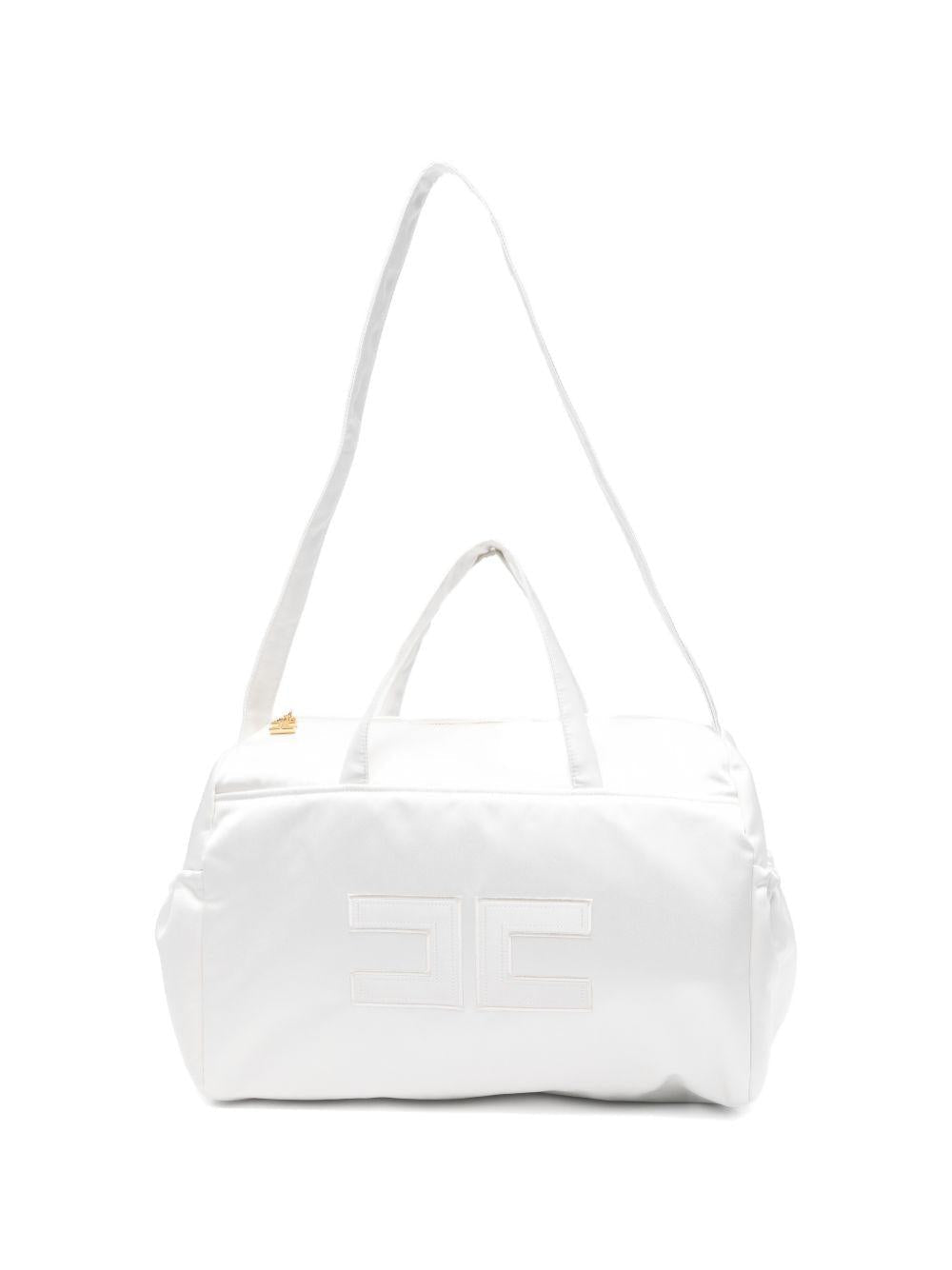 Borsa fasciatoio per neonati Elisabetta Franchi La Mia Bambina bianca con ricamo - Rubino Kids