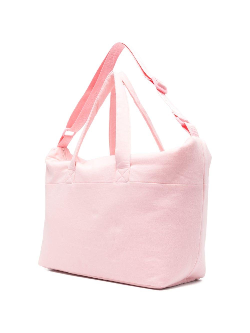 Borsa fasciatoio per neonato Moschino Kids rosa con applicazione orsetto - Rubino Kids