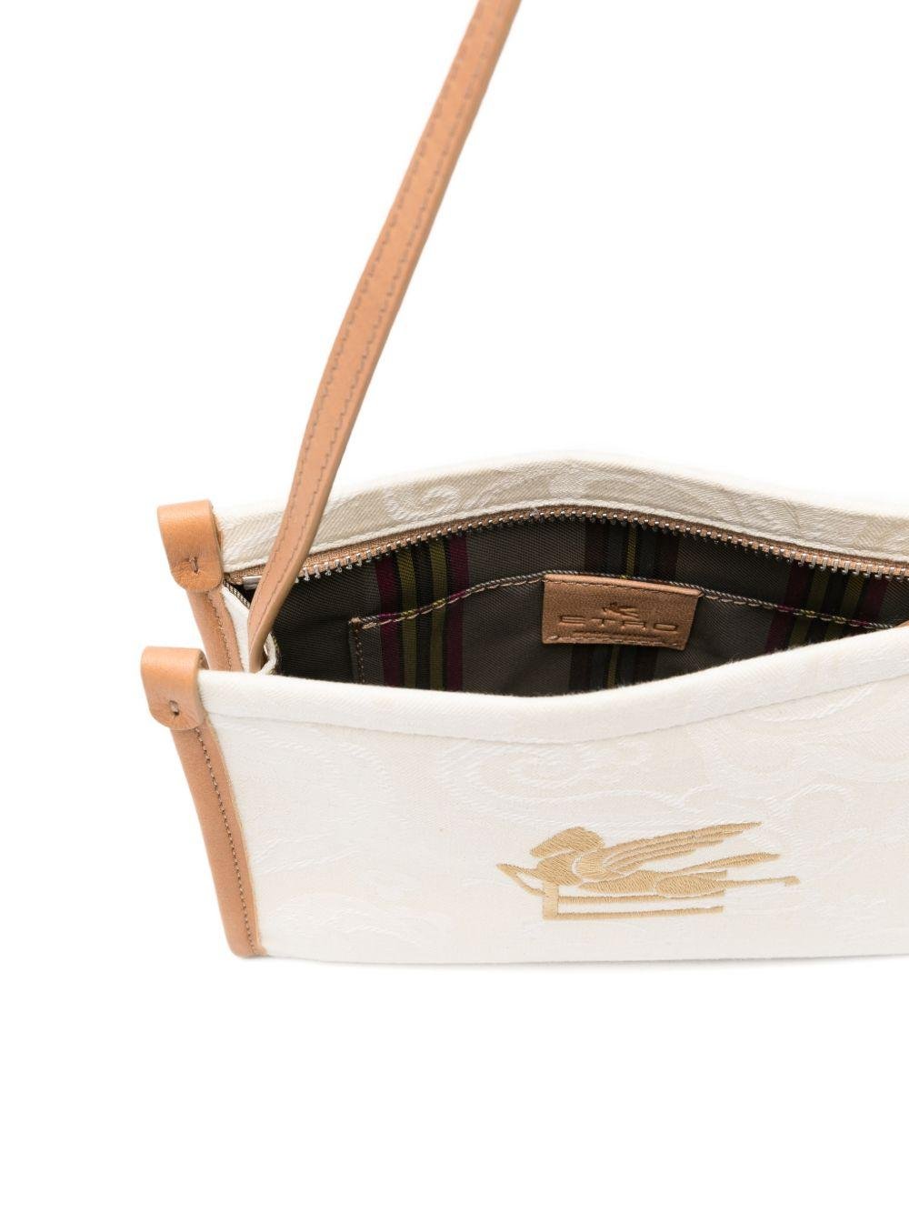 Borsa per bambina Etro Kids beige con ricamo Pegaso sul davanti - Rubino Kids