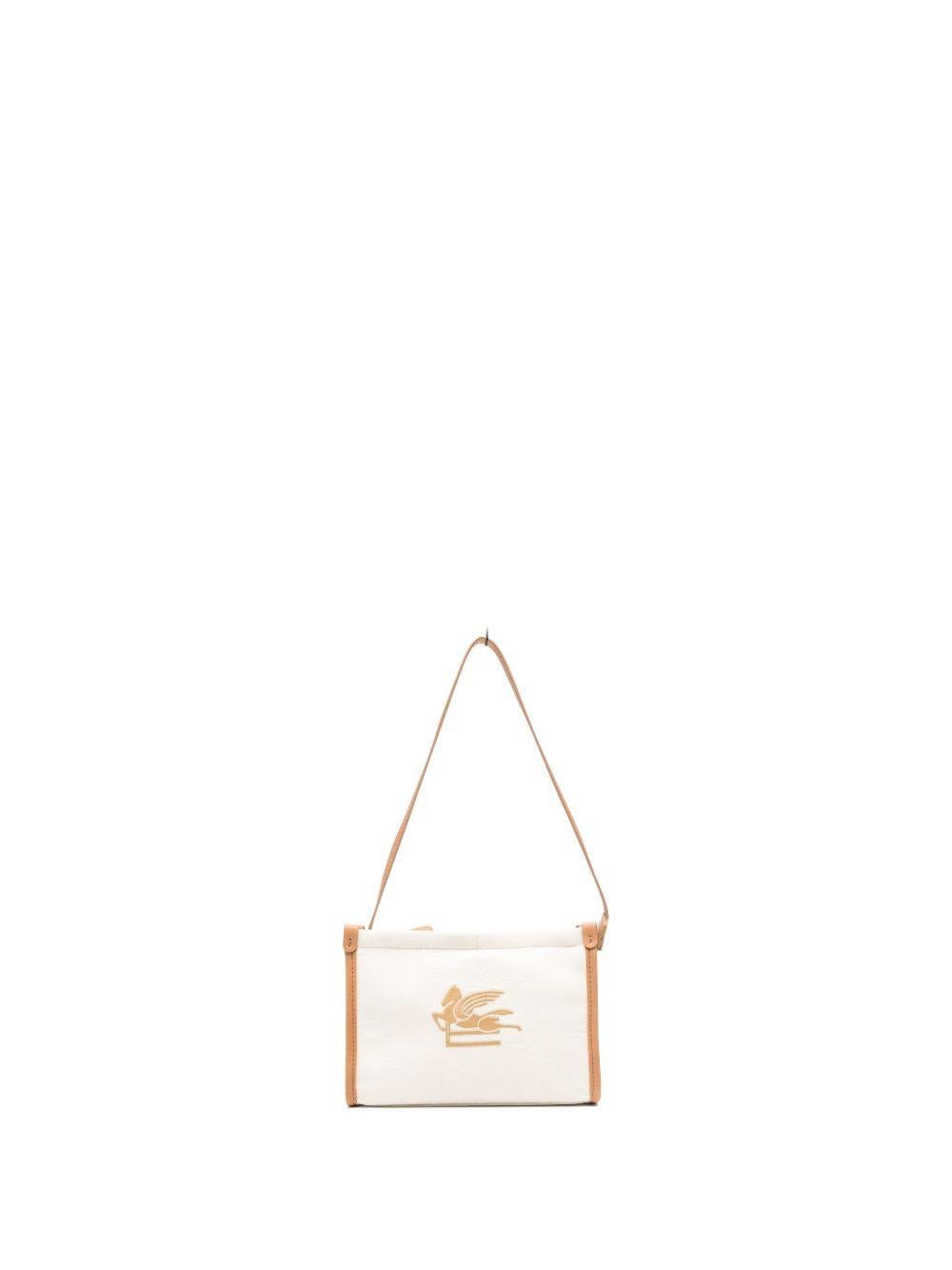 Borsa per bambina Etro Kids beige con ricamo Pegaso sul davanti - Rubino Kids