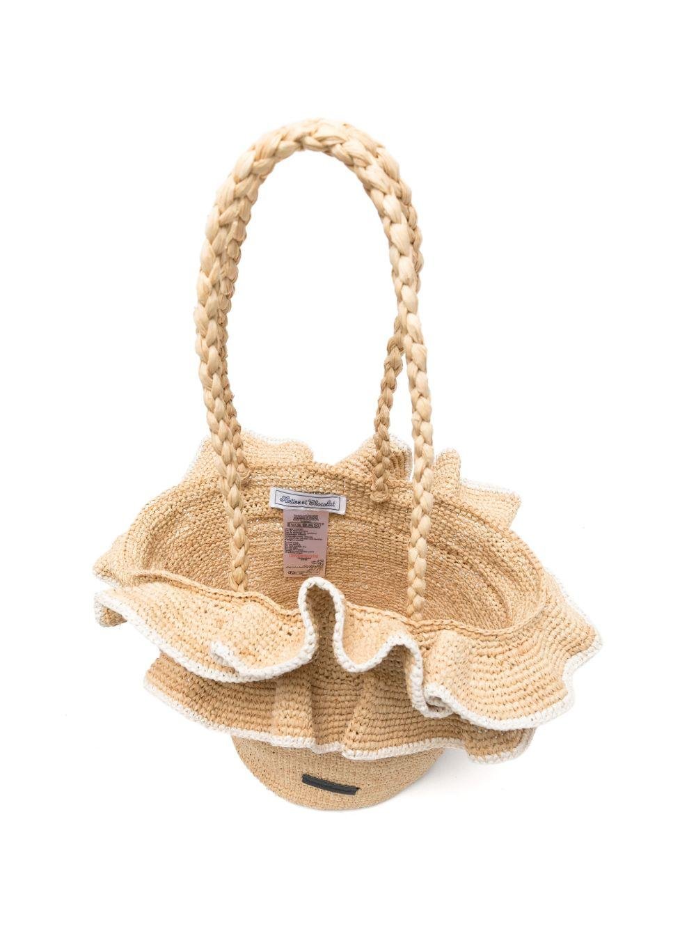 Borsa per bambina Tartine & Chocolat beige con manico - Rubino Kids