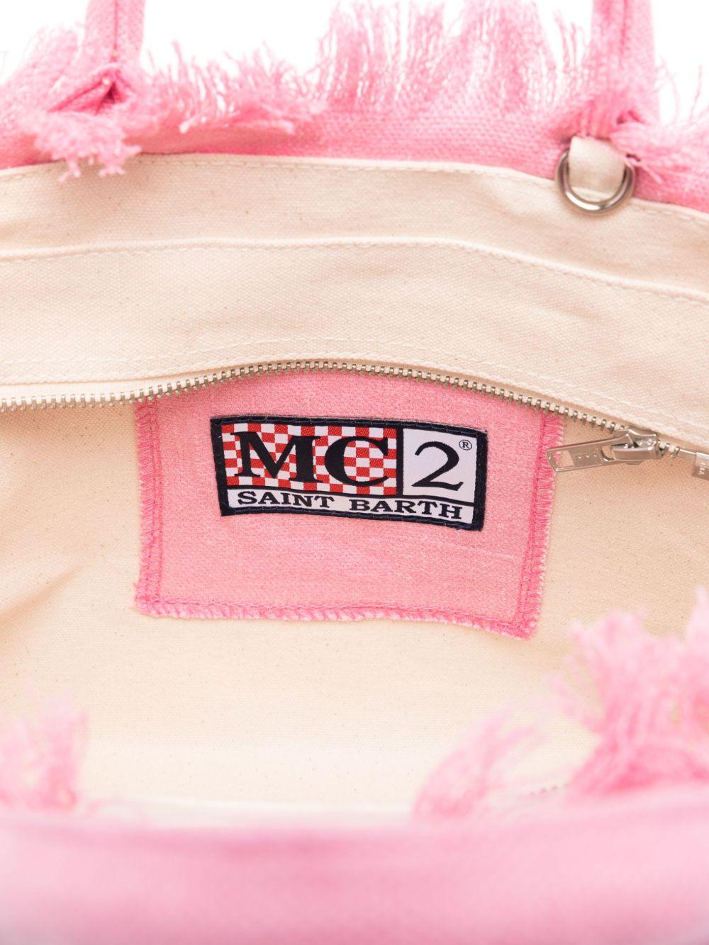 Borsa tote Colette MC2 Saint Barth rosa con stampa logo - Rubino Kids