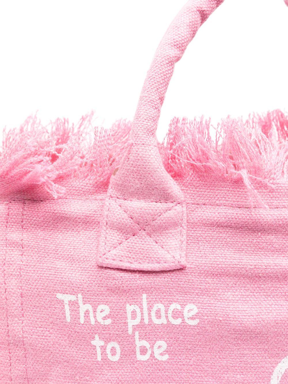 Borsa tote Colette MC2 Saint Barth rosa con stampa logo - Rubino Kids