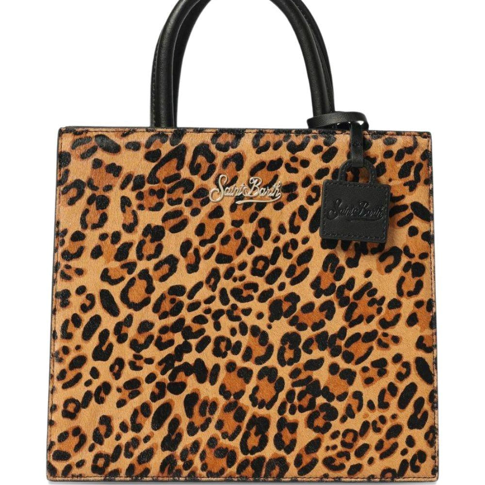 Borsa tote MC2 Saint Barth marrone con stampa animalier - Rubino Kids
