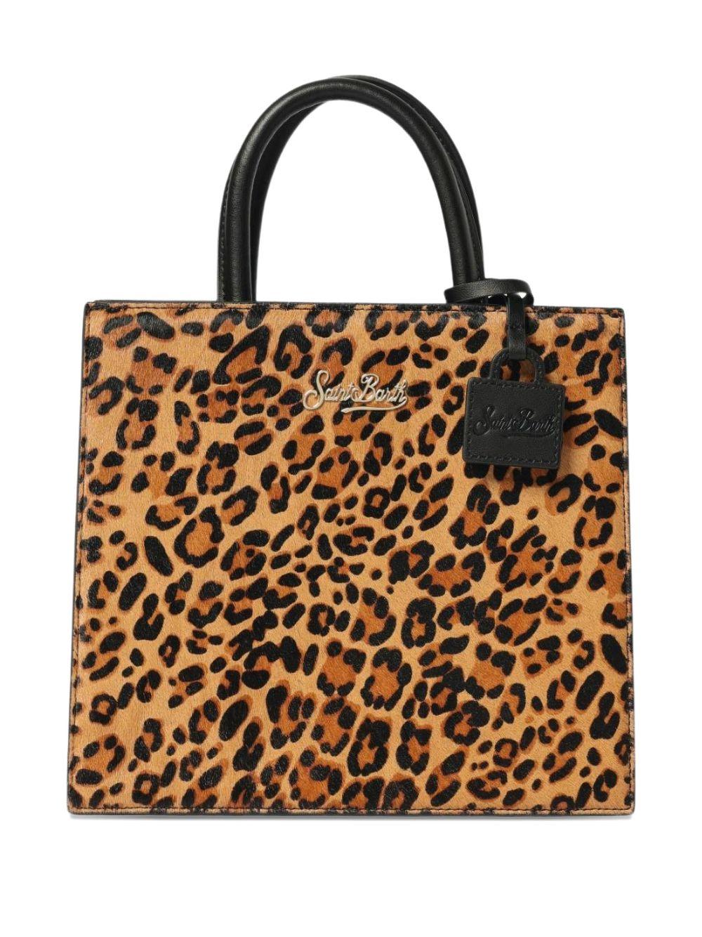 Borsa tote MC2 Saint Barth marrone con stampa animalier - Rubino Kids