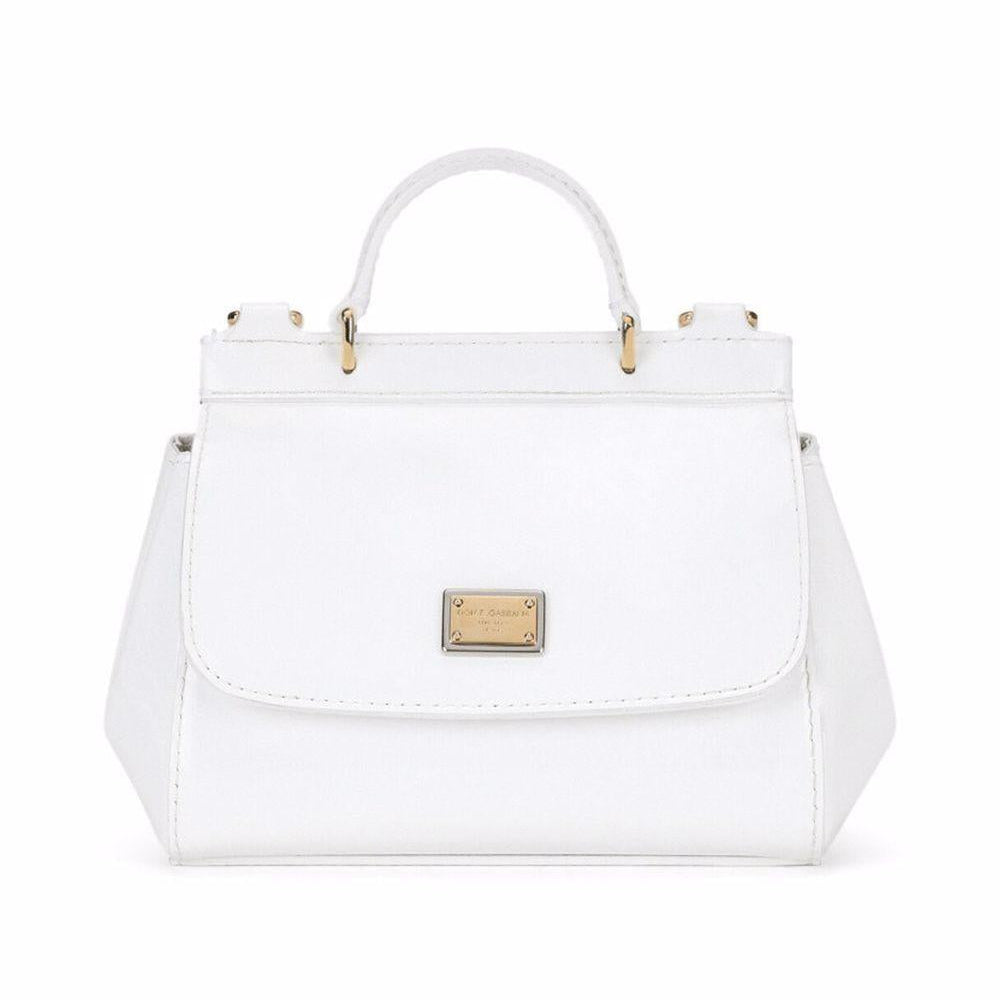 Borsa tote per bambina Dolce & Gabbana Kids Sicily mini bianca - Rubino Kids