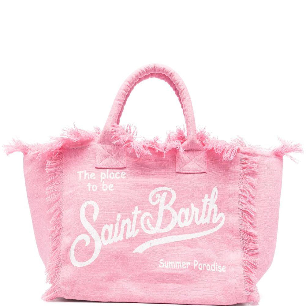 Borsa tote Vanity MC2 Saint Barth rosa con stampa logo - Rubino Kids