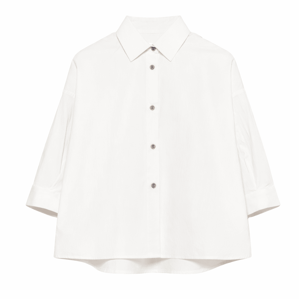 Camicia per bambina Douuod Kids bianca con colletto - Rubino Kids