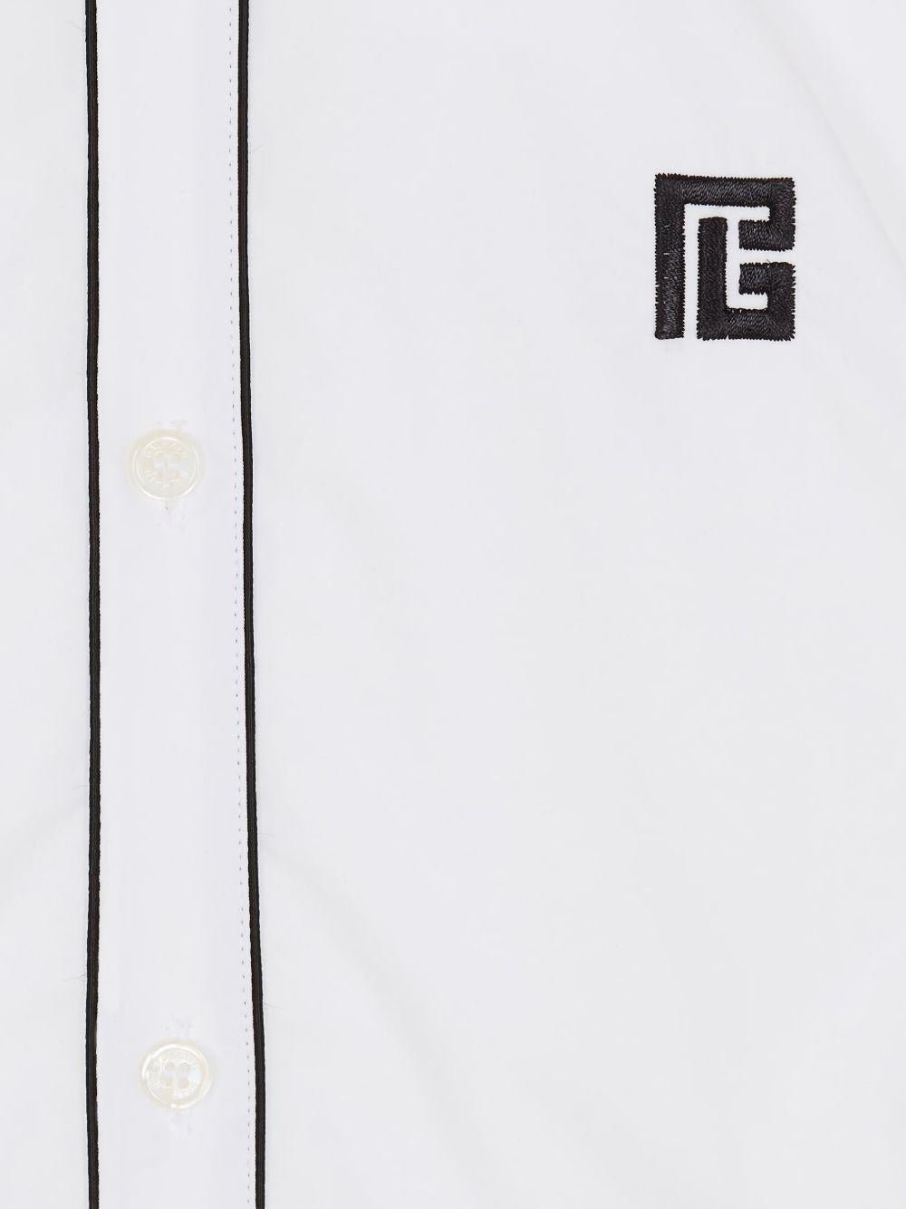 Camicia per bambino Balmain Kids bianca con cuciture a contrasto - Rubino Kids