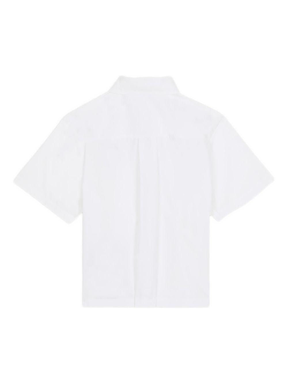 Camicia per bambino Balmain Kids bianca con cuciture a contrasto - Rubino Kids