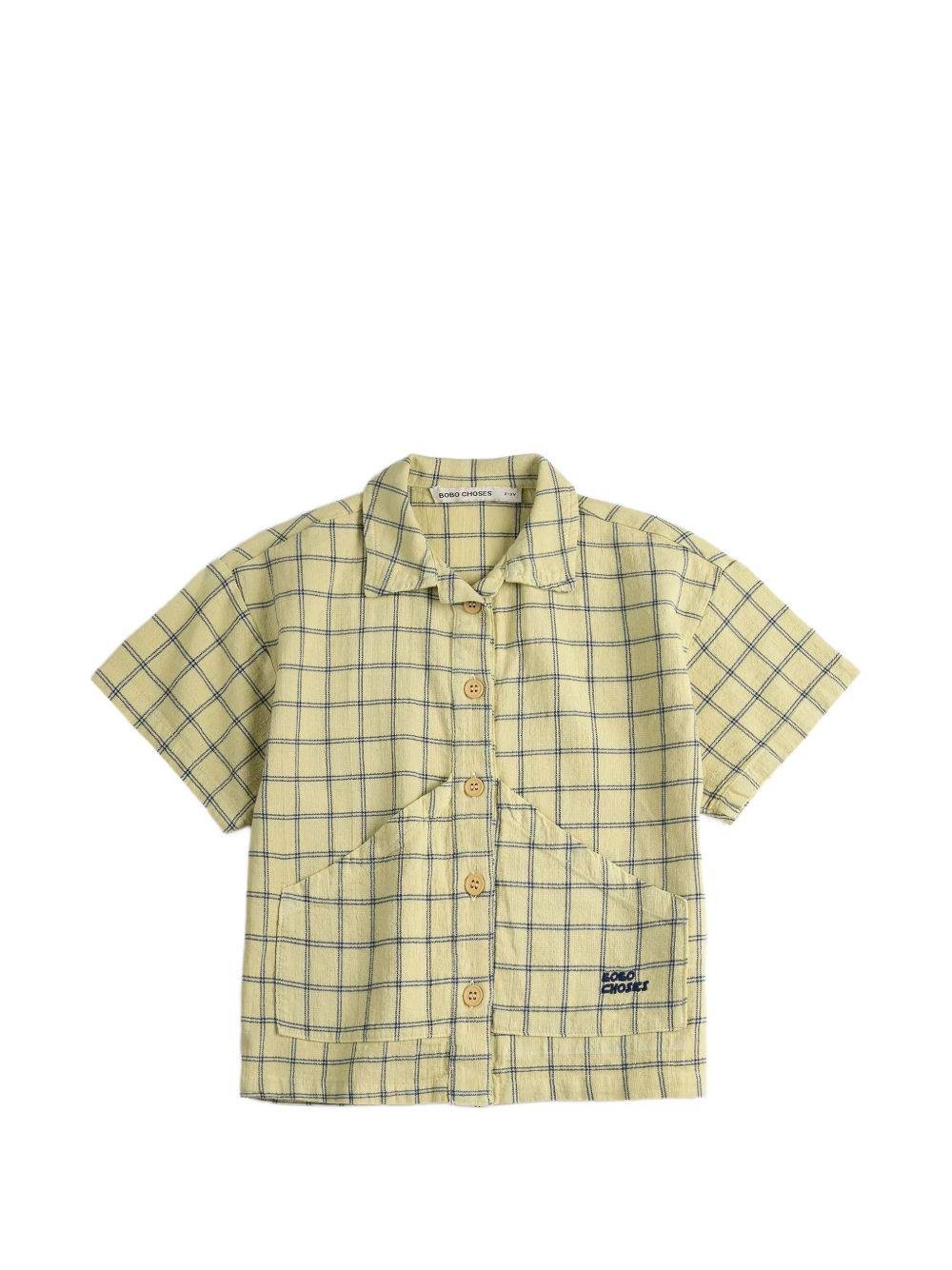Camicia per bambino Bobo Choses gialla con motivo a quadri - Rubino Kids
