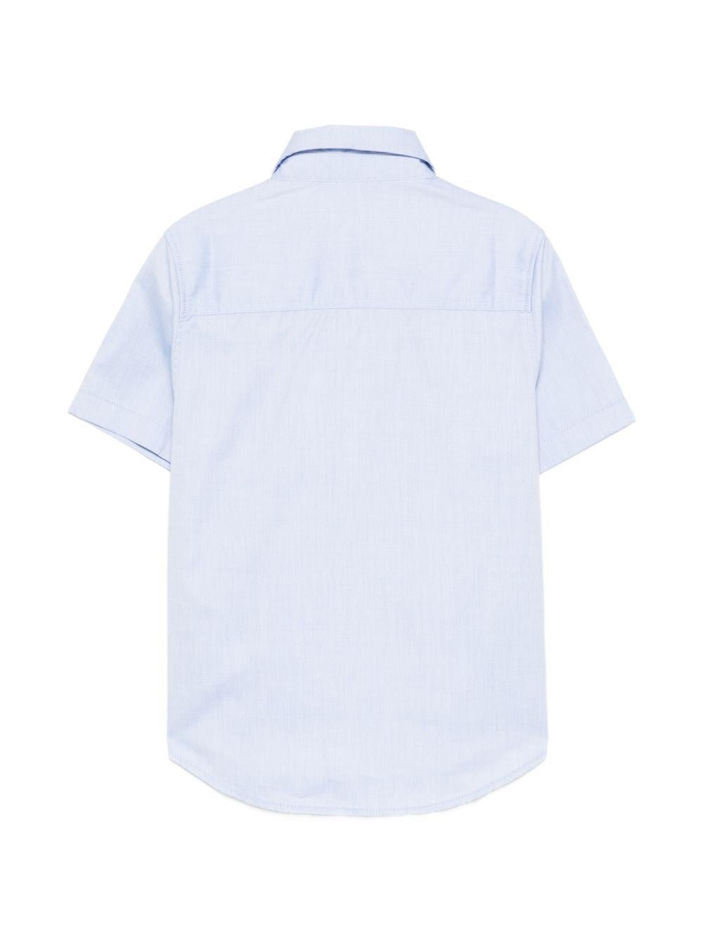 Camicia per bambino Boss Kidswear azzurro con maniche corte - Rubino Kids