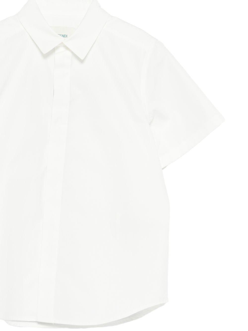 Camicia per bambino Fendi Kids bianca a maniche corte - Rubino Kids