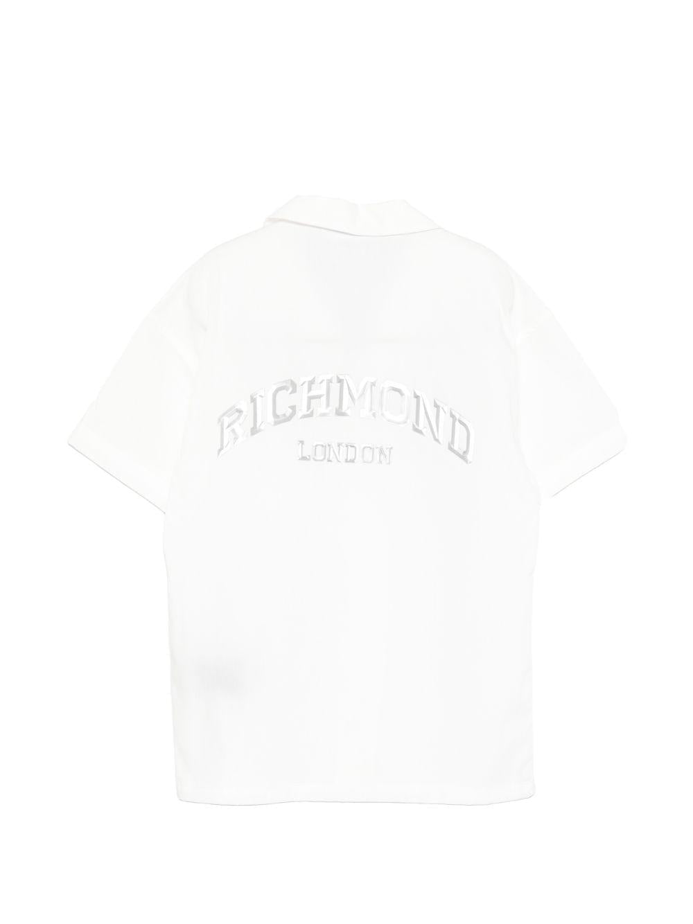 Camicia per bambino John Richmond Junior bianca con taschino - Rubino Kids