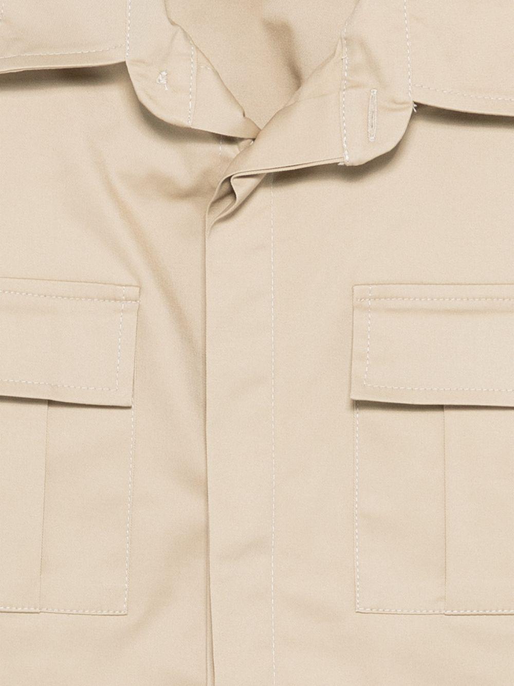 Camicia per bambino Paolo Pecora Kids beige con tasche a patta - Rubino Kids