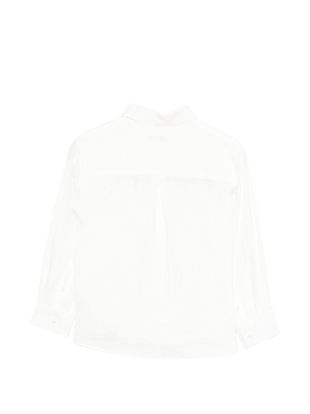 Camicia per bambino Paolo Pecora Kids bianca a maniche lunghe - Rubino Kids