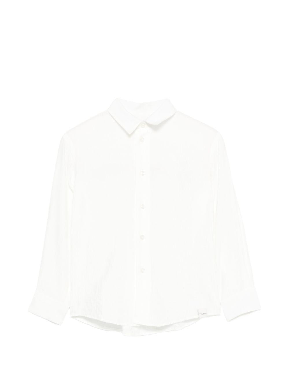 Camicia per bambino Paolo Pecora Kids bianca a maniche lunghe - Rubino Kids