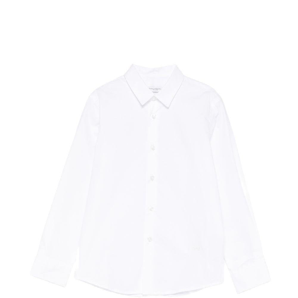 Camicia per bambino Paolo Pecora Kids bianca a maniche lunghe - Rubino Kids
