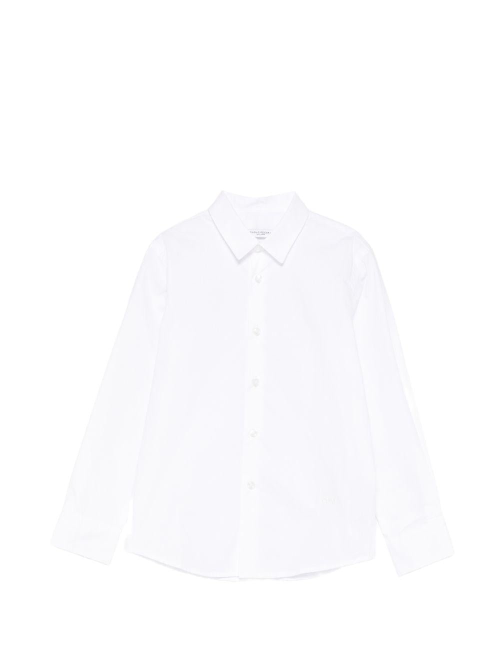 Camicia per bambino Paolo Pecora Kids bianca a maniche lunghe - Rubino Kids