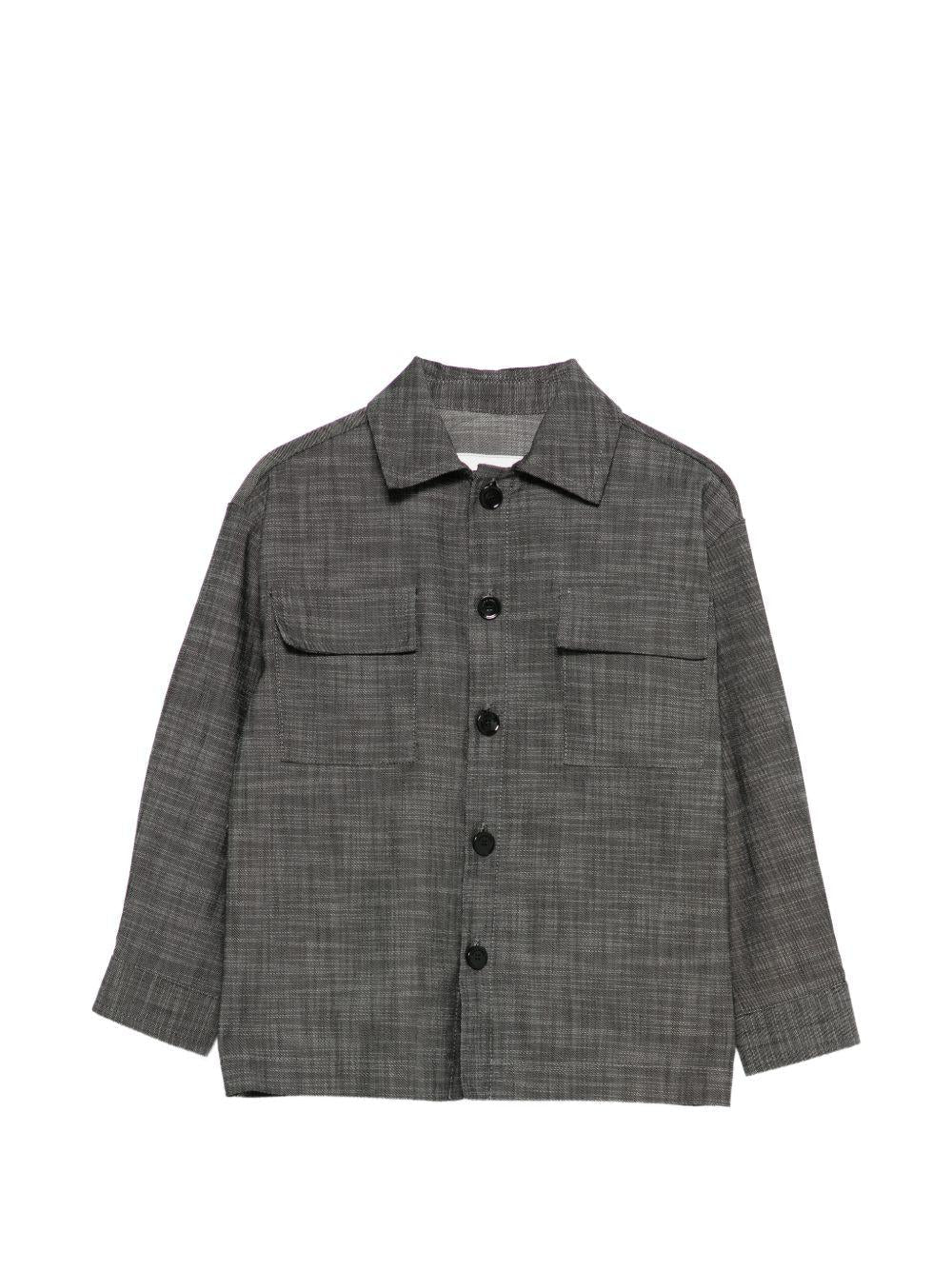 Camicia per bambino Paolo Pecora Kids nera con tasca - Rubino Kids