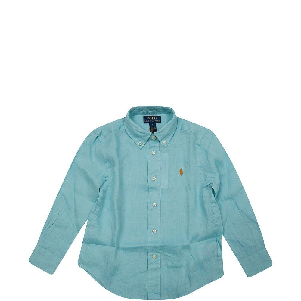 Camicia per bambino Polo Ralph Lauren Kids azzurra con motivo Polo Pony - Rubino Kids