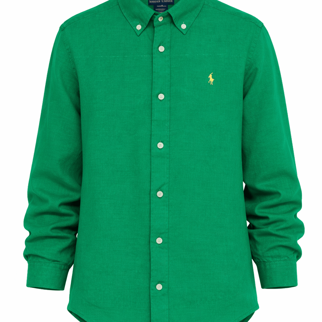 Camicia per bambino Polo Ralph Lauren Kids verde con caratteristico logo Polo Pony - Rubino Kids