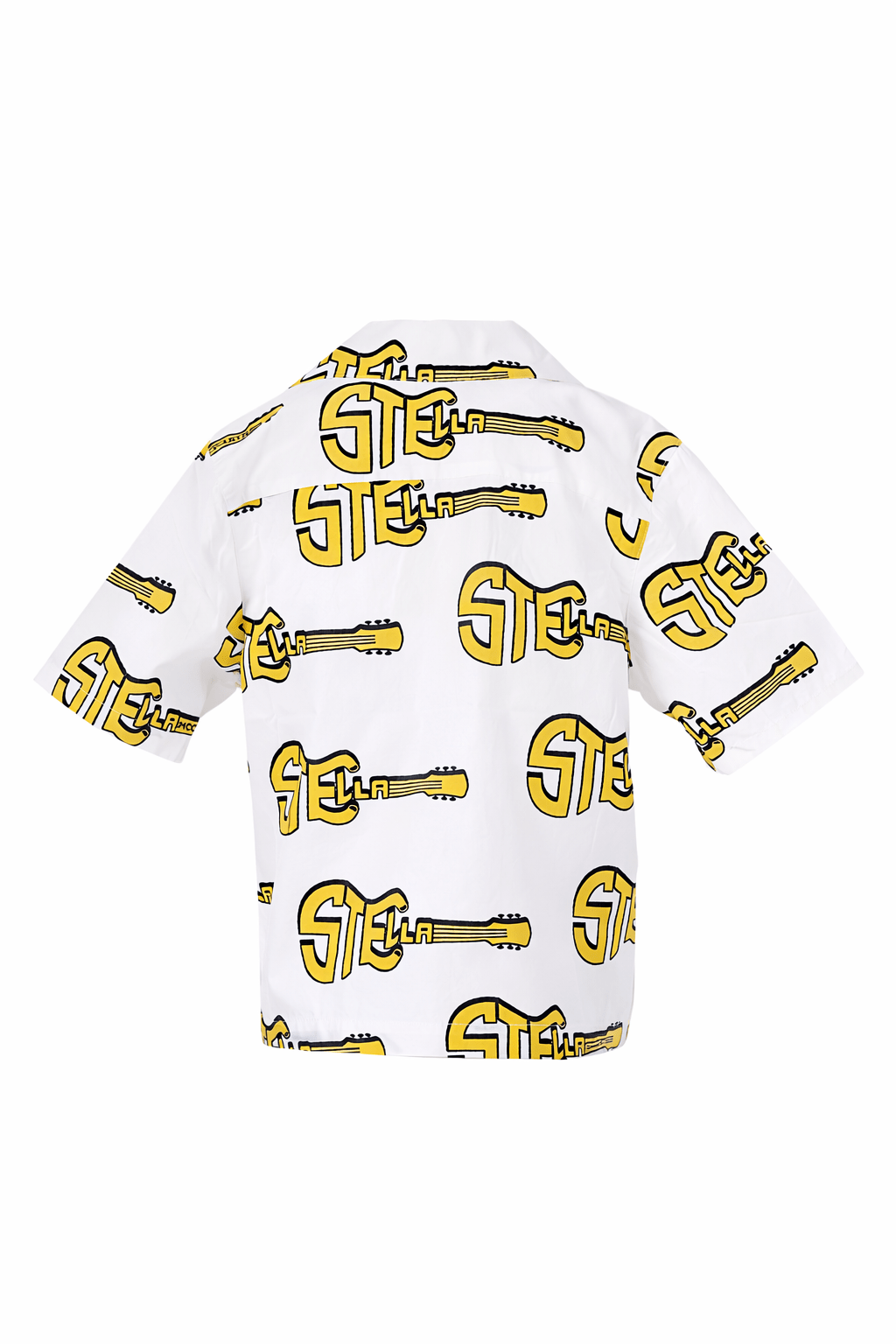 Camicia per bambino Stella McCartney Kids bianca con stampo logo chitarra - Rubino Kids