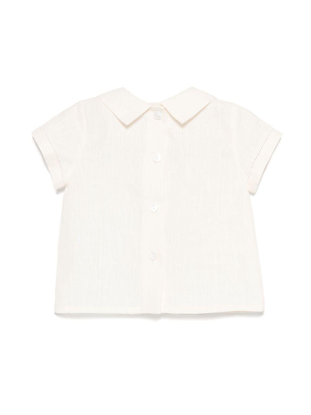 Camicia per neonata JESURUM BABY Ascanio bianco con colletto a punta - Rubino Kids