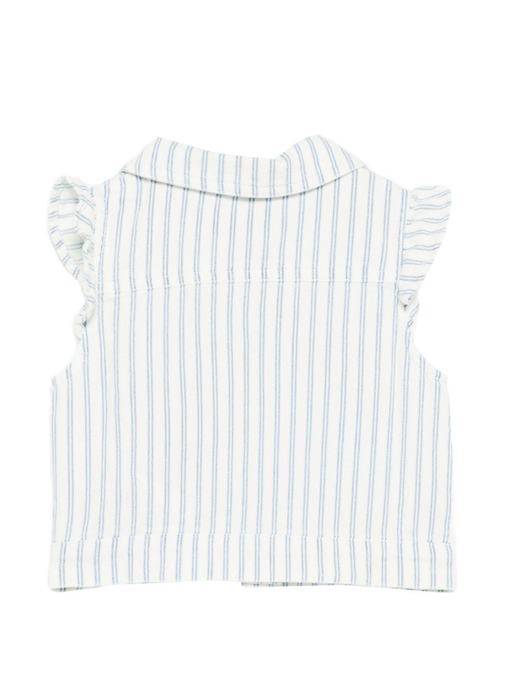 Camicia per neonata Moschino Kids bianca con design a righe - Rubino Kids