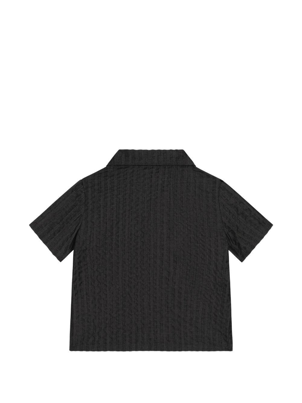 Camicia per neonato Dolce & Gabbana Kids nera con colletto - Rubino Kids