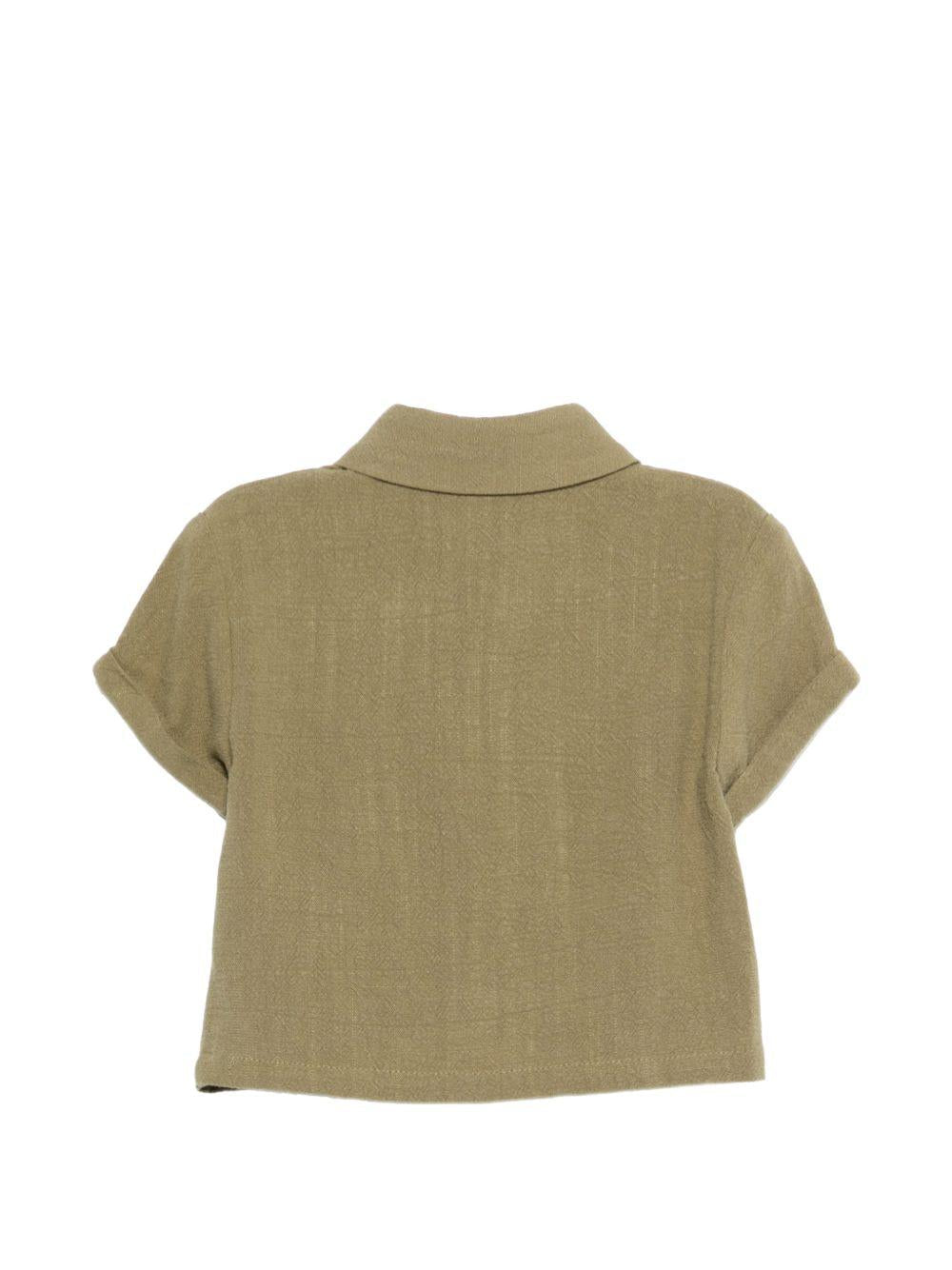 Camicia per neonato Donsje verde con design a colletto - Rubino Kids