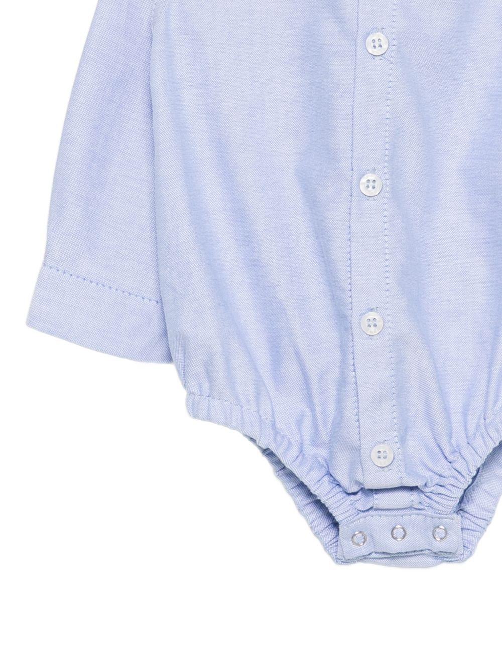 Camicia per neonato Fay Kids azzurra con logo ricamato - Rubino Kids