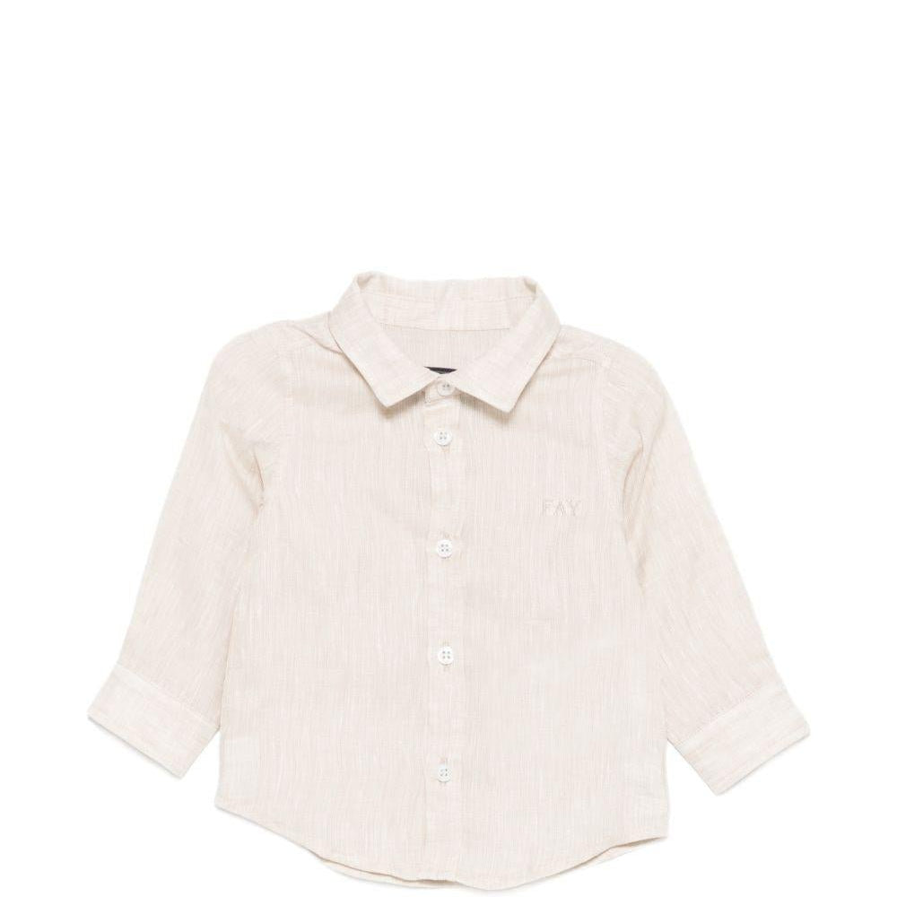 Camicia per neonato Fay Kids beige con colletto classico - Rubino Kids