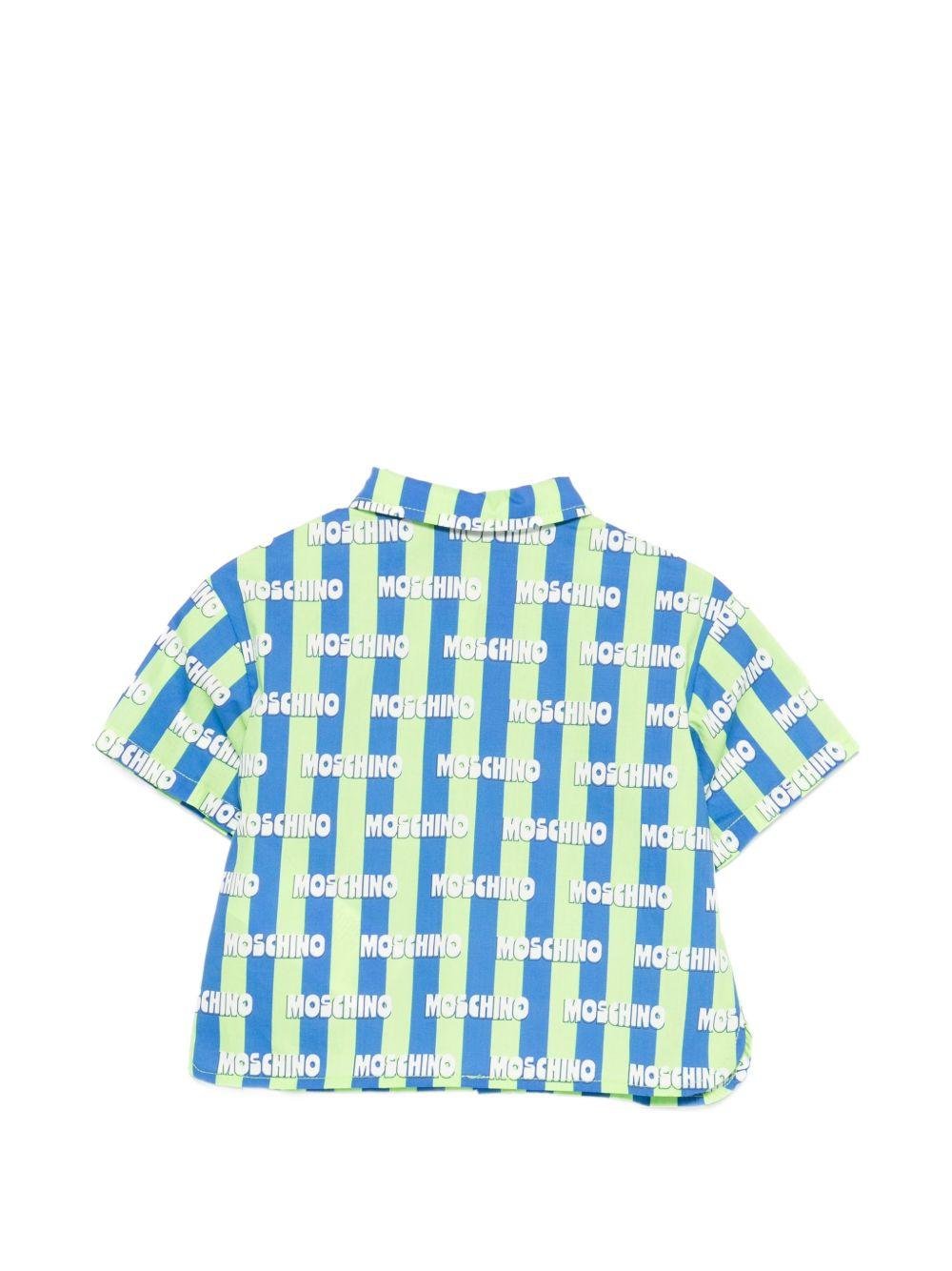 Camicia per neonato Moschino Kids multicolore a maniche corte - Rubino Kids