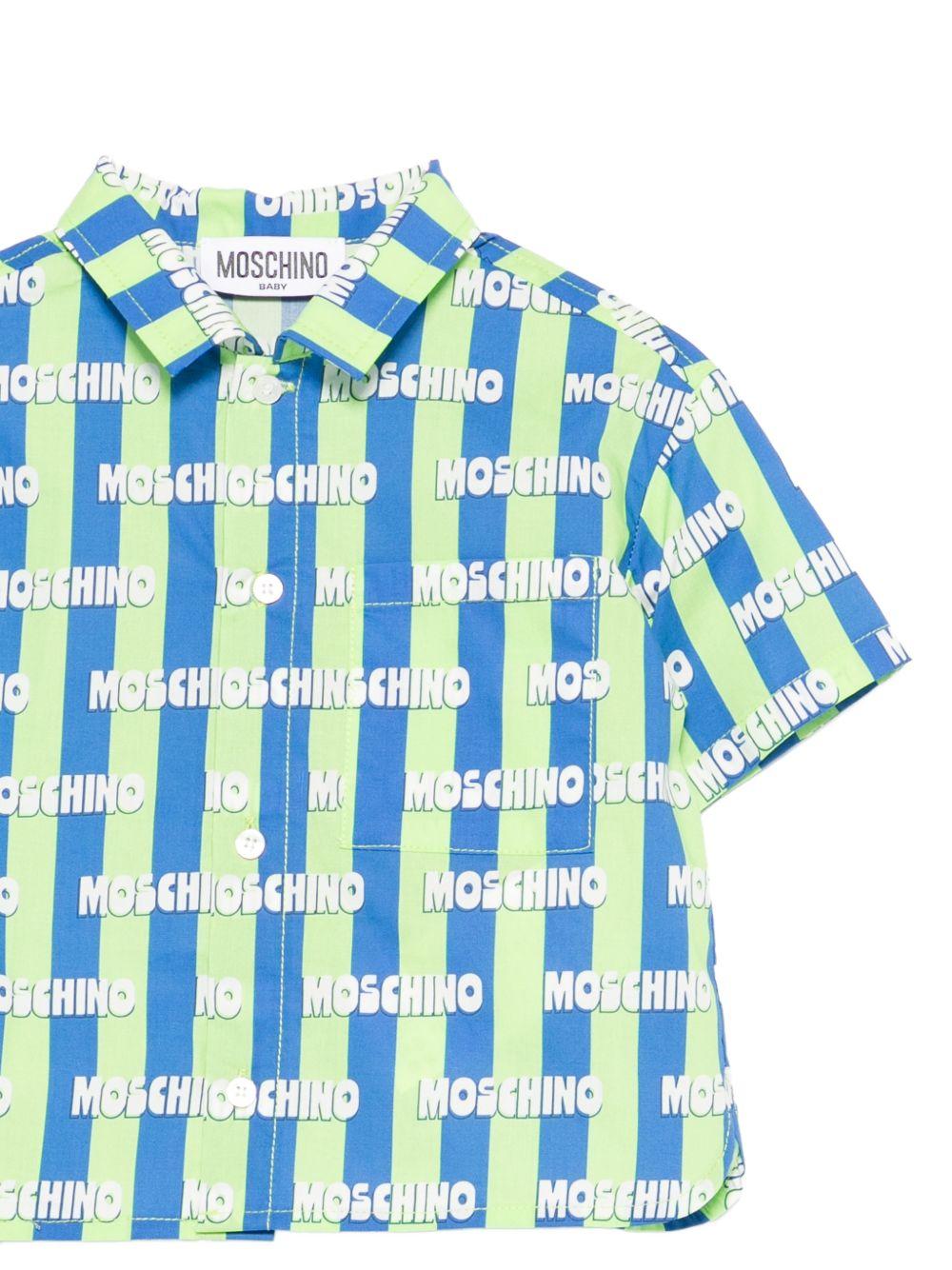 Camicia per neonato Moschino Kids multicolore a maniche corte - Rubino Kids