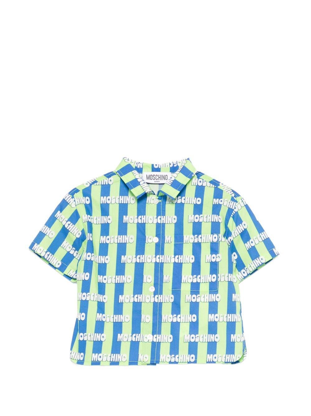 Camicia per neonato Moschino Kids multicolore a maniche corte - Rubino Kids