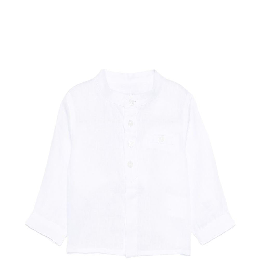 Camicia per neonato Tartine Et Chocolat bianca con colletto alla coreana - Rubino Kids