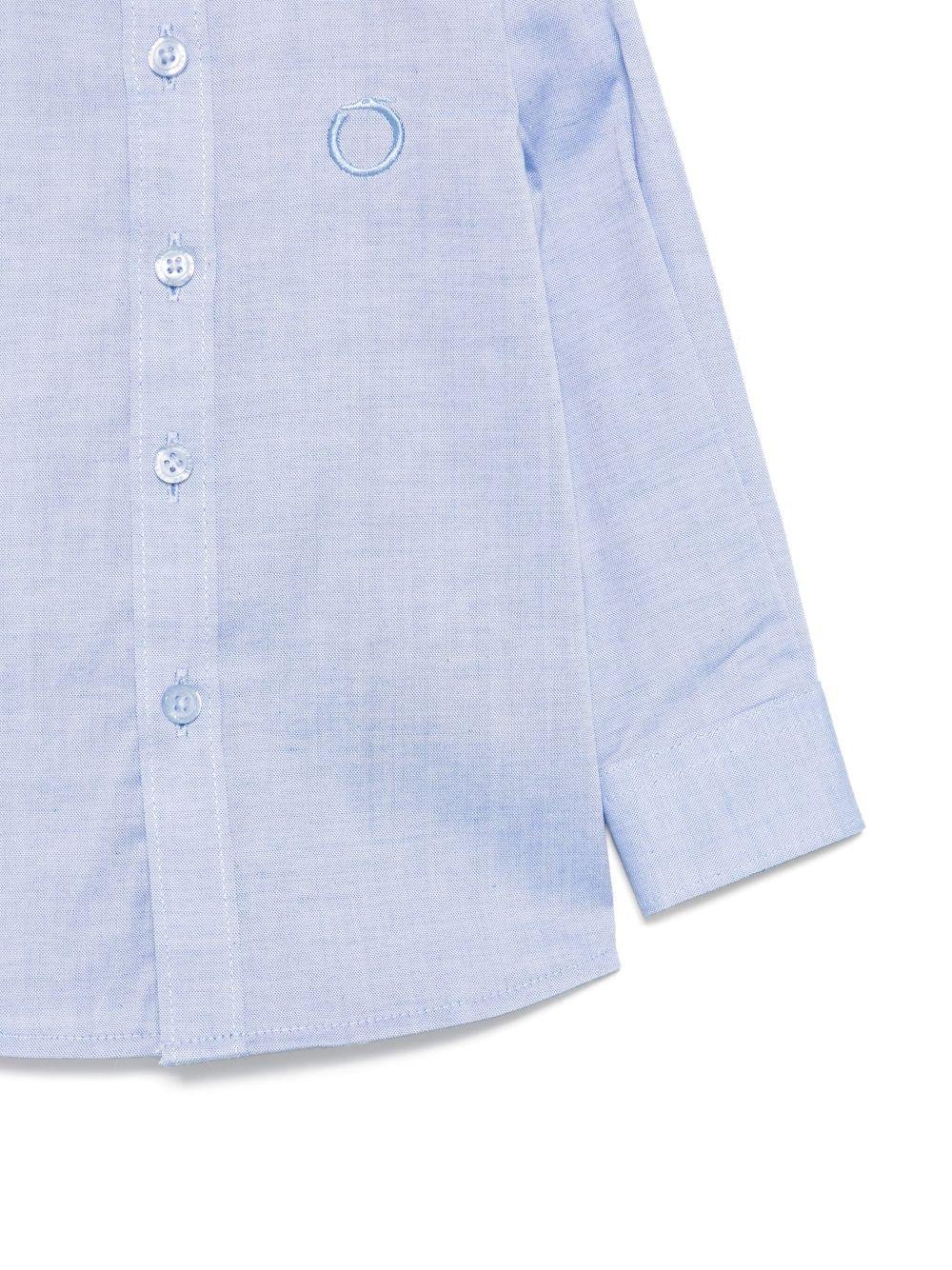 Camicia per neonato TRUSSARDI JUNIOR azzurro con ricamo - Rubino Kids