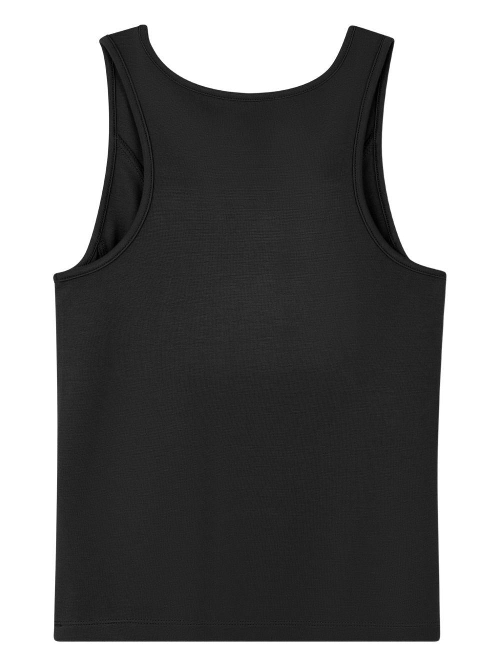 Canotta per bambina Dkny Kids nero con inserti in rete - Rubino Kids