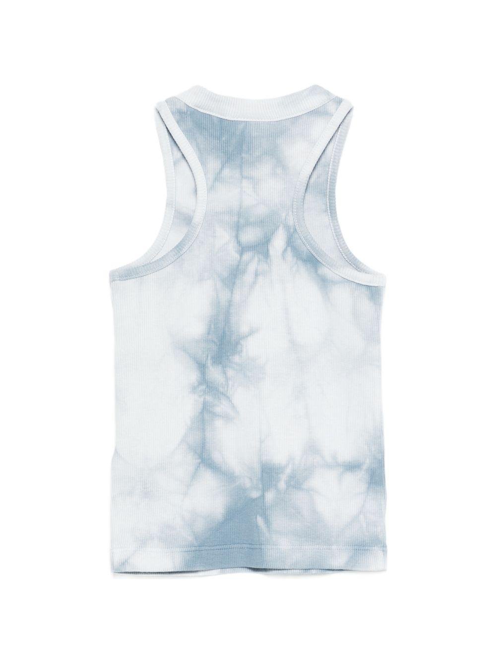 Canotta per bambina Off White Kids multicolore con effetto tie - dye - Rubino Kids