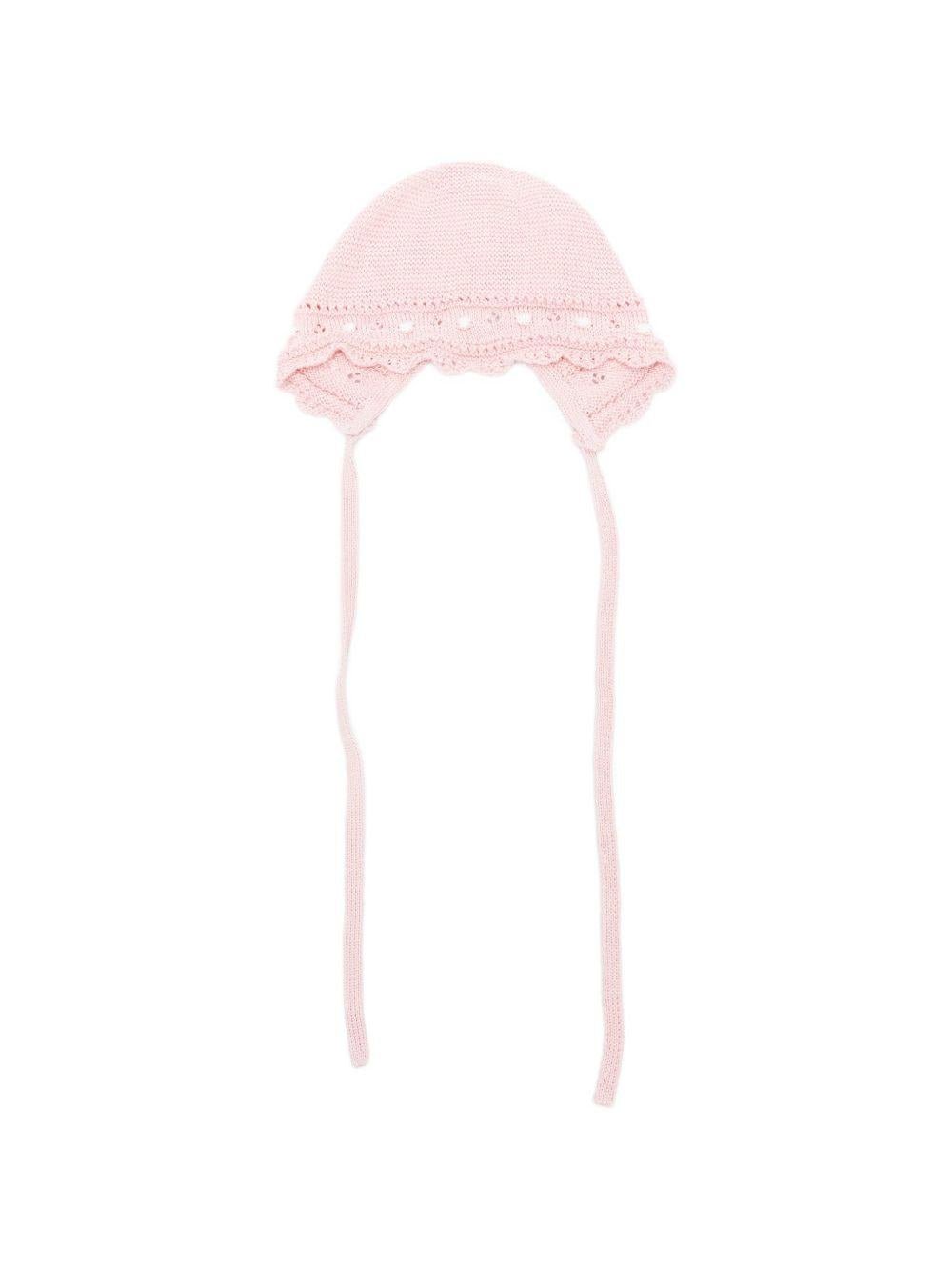 Cappello Allegra per neonata Paz Rodriguez rosa con chiusura con laccio - Rubino Kids