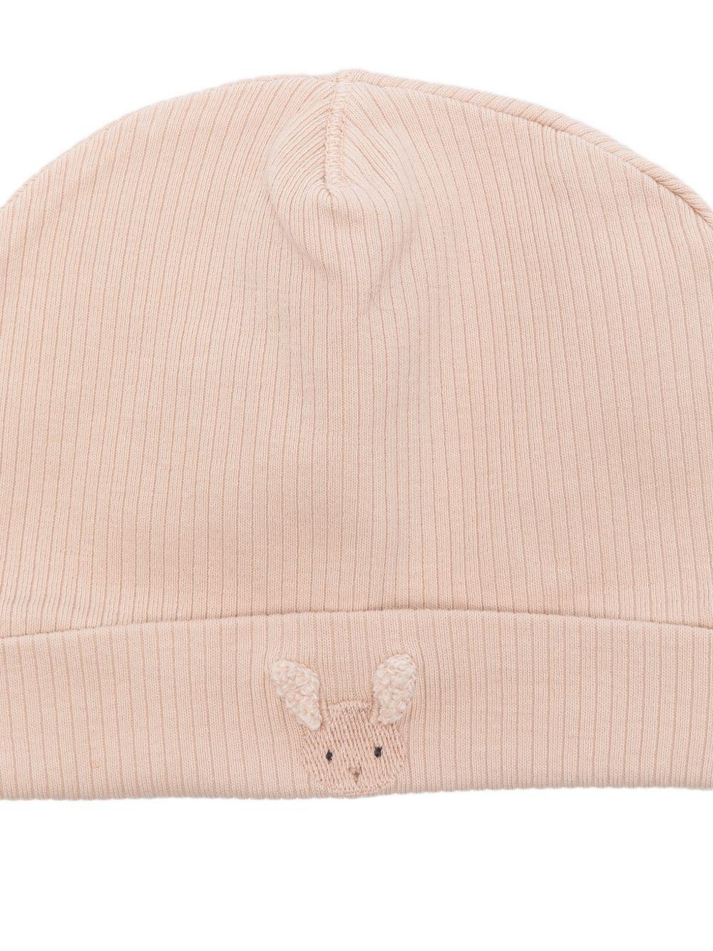 Cappello Beller per neonata Donsje rosa con ricamo coniglio - Rubino Kids
